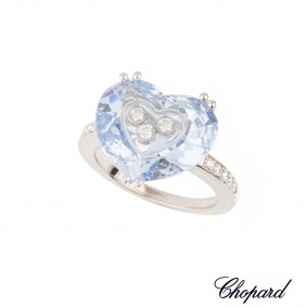 Chopard 18k White Gold Happy Diamonds Ring 82/6234/07